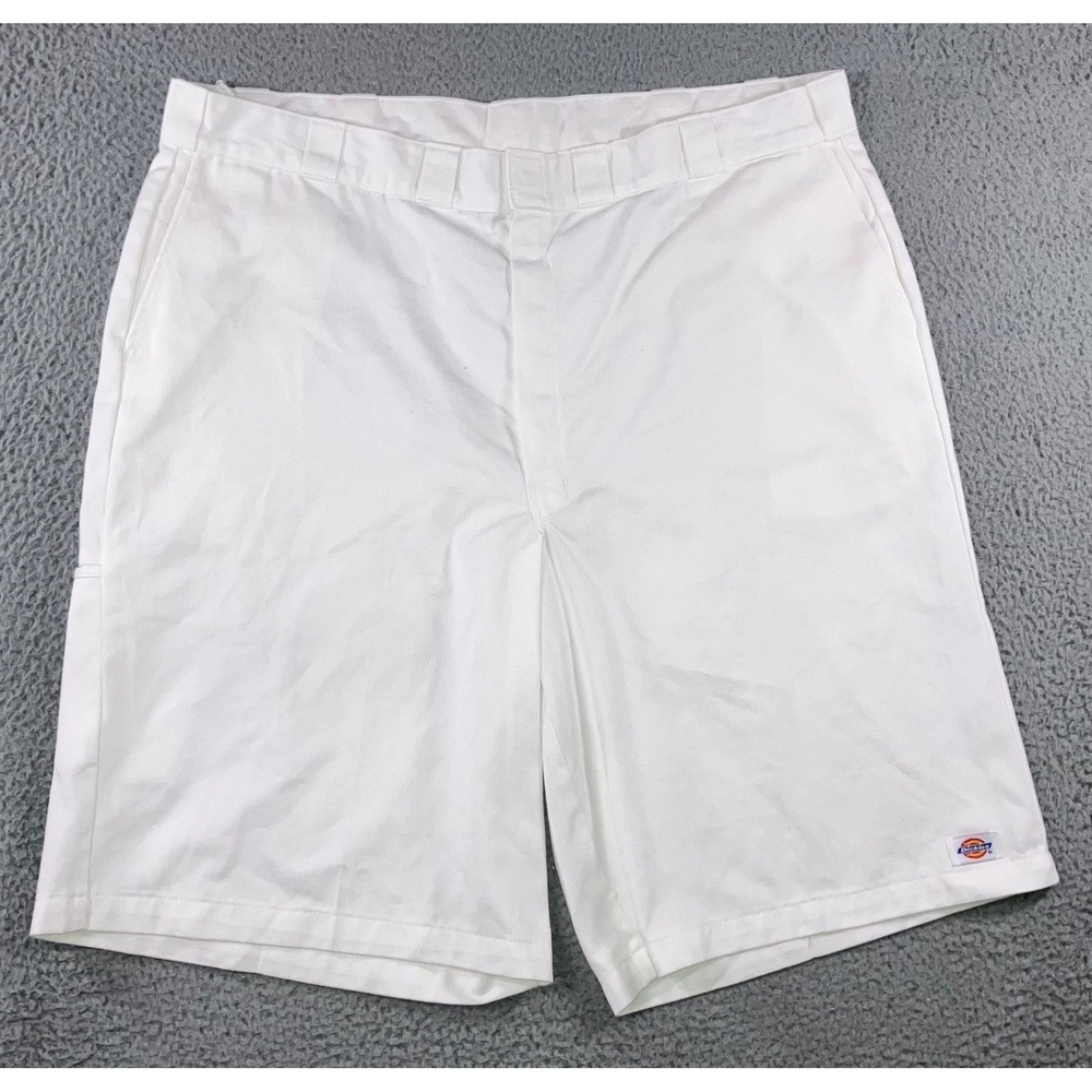Dickies Painter Shorts Men 46 White Utility Workwear Flat Front Relaxed Fit 44